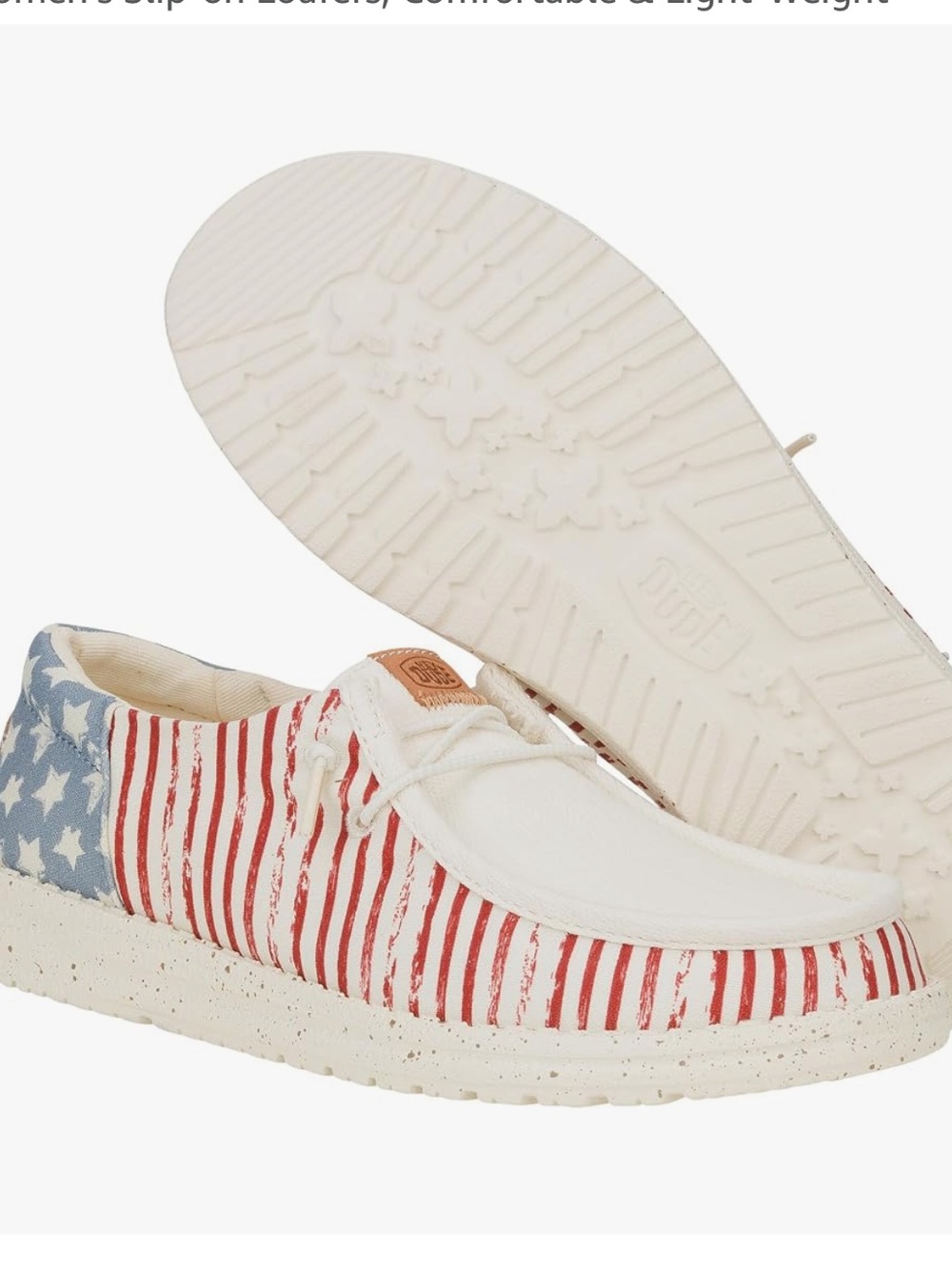 Hey dudes Americana Men's Slip-On Sneakers in Red, White & Blue! New 15
